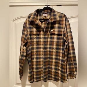Men’s Carhartt Flannel Shirt Size XL Brown